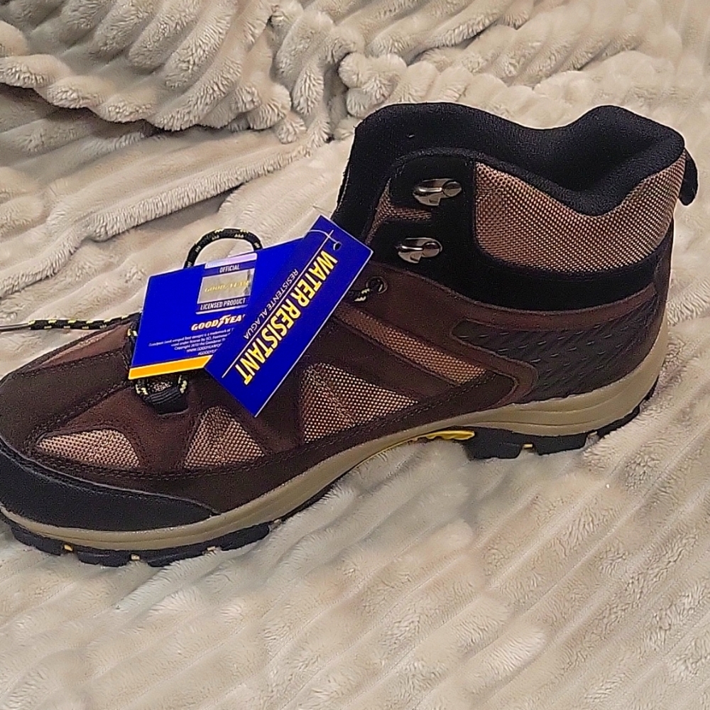 Men's Goodyear water-resistant brown boots